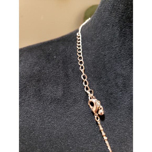 Womens Yellow Gold Ruby Infinity Station Lariat Y Drop Pink Stone Necklace - Picture 5 of 6